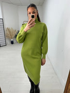 Abia Bee Detail Roll Neck Jumper Dress