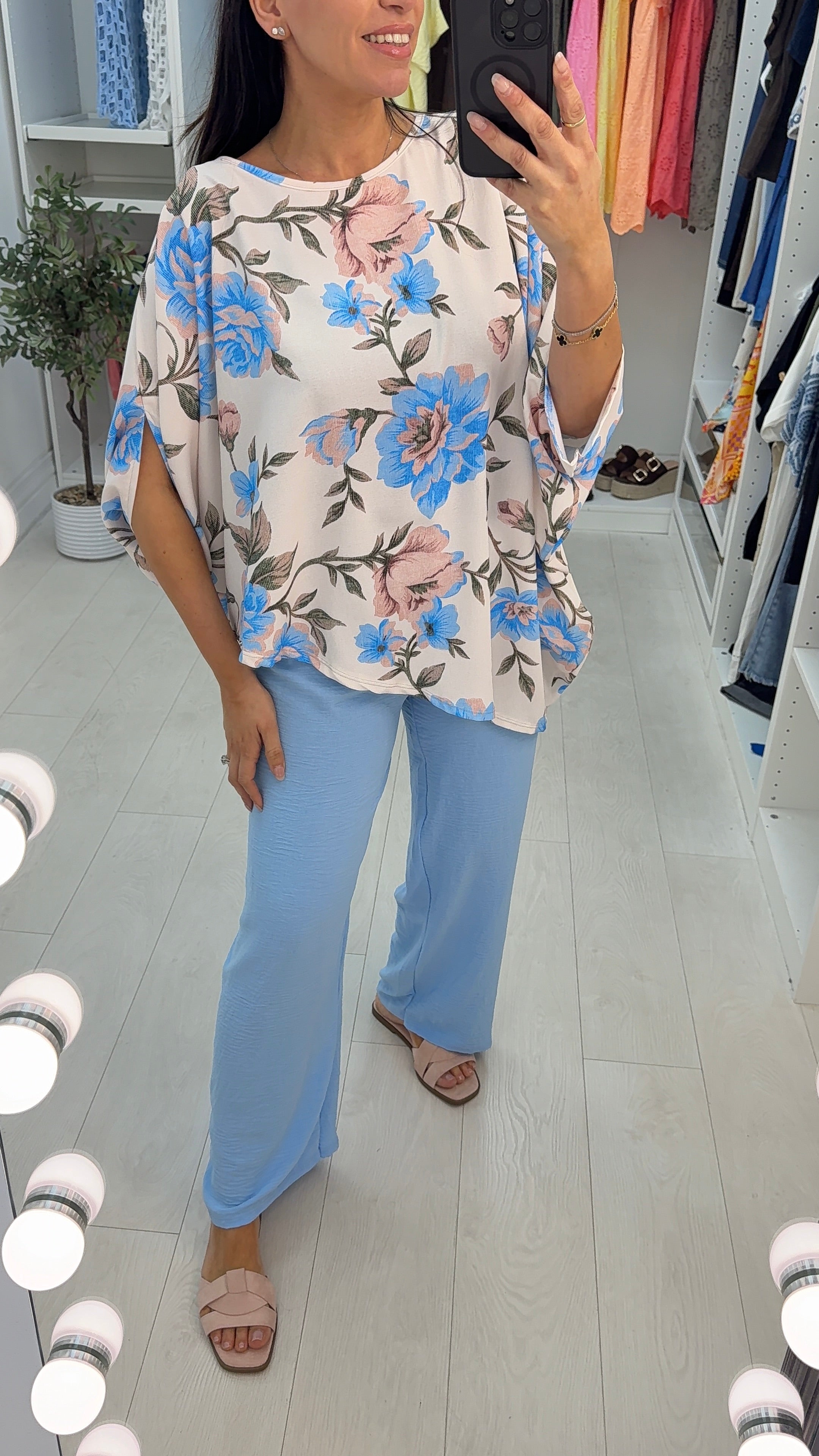 Dolly Floral Print Asymmetric Co-Ord Set