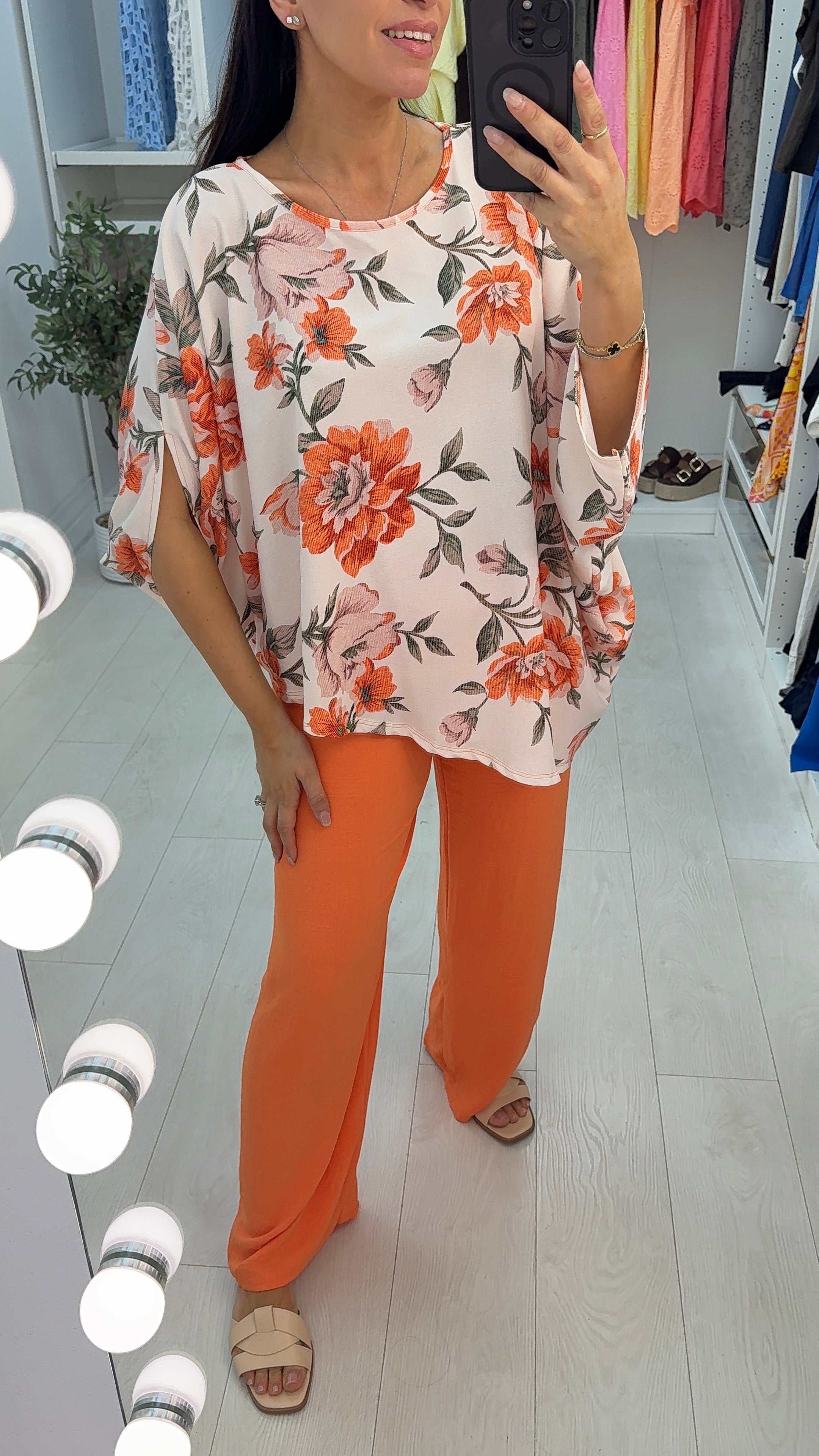Dolly Floral Print Asymmetric Co-Ord Set