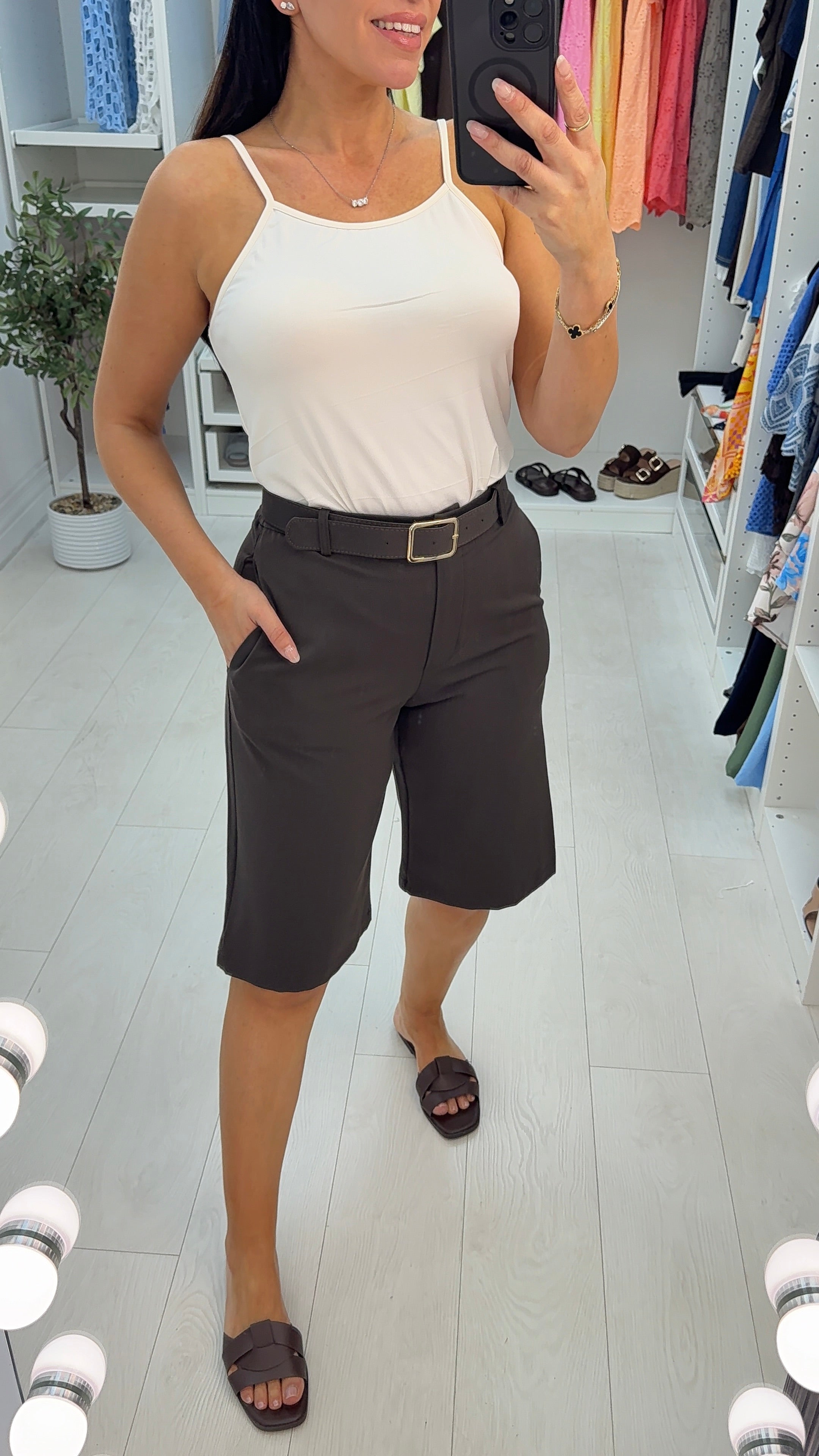 Calie Bermuda Belted Shorts