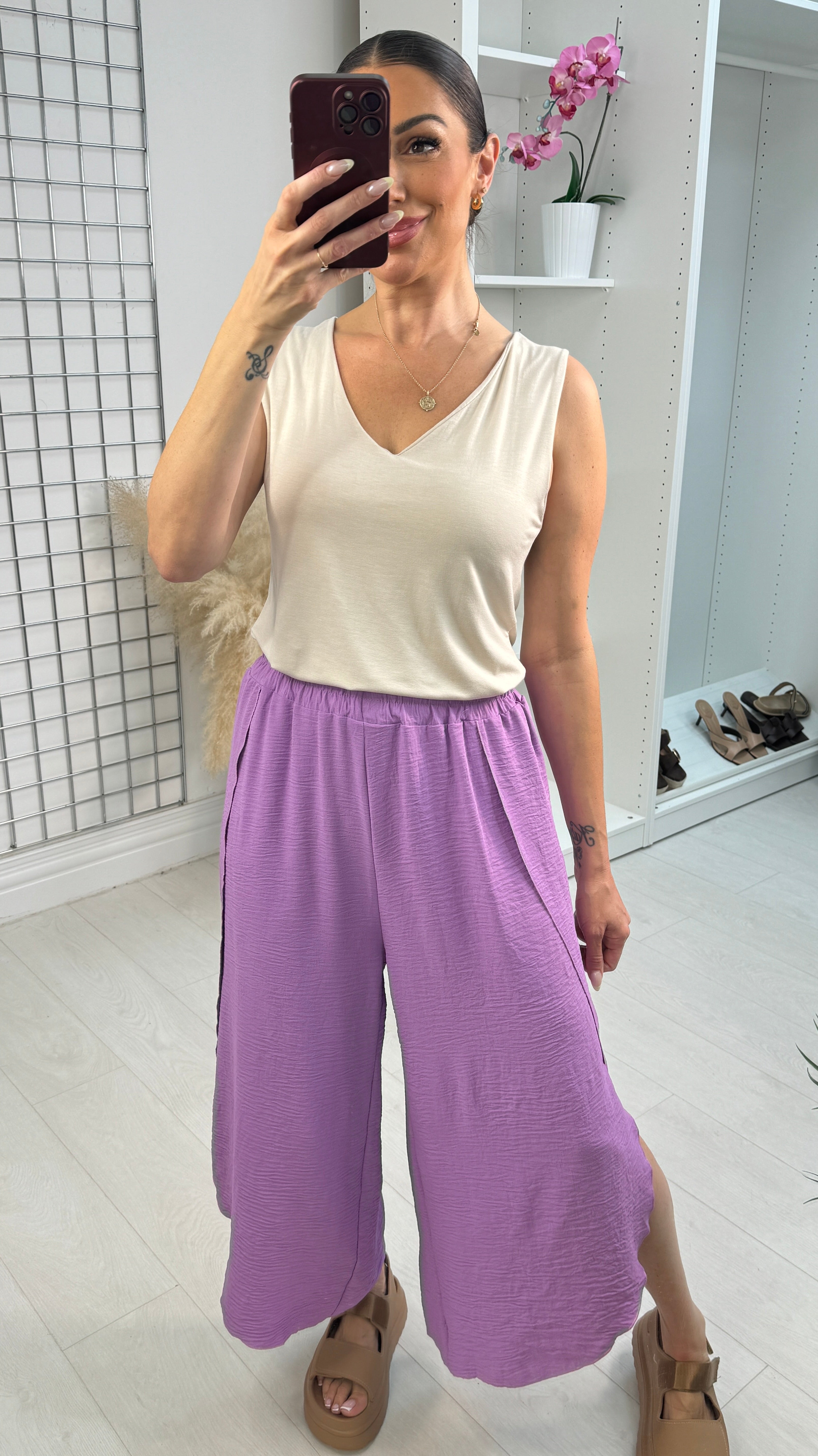 Paris Wide Leg Culotte Trousers