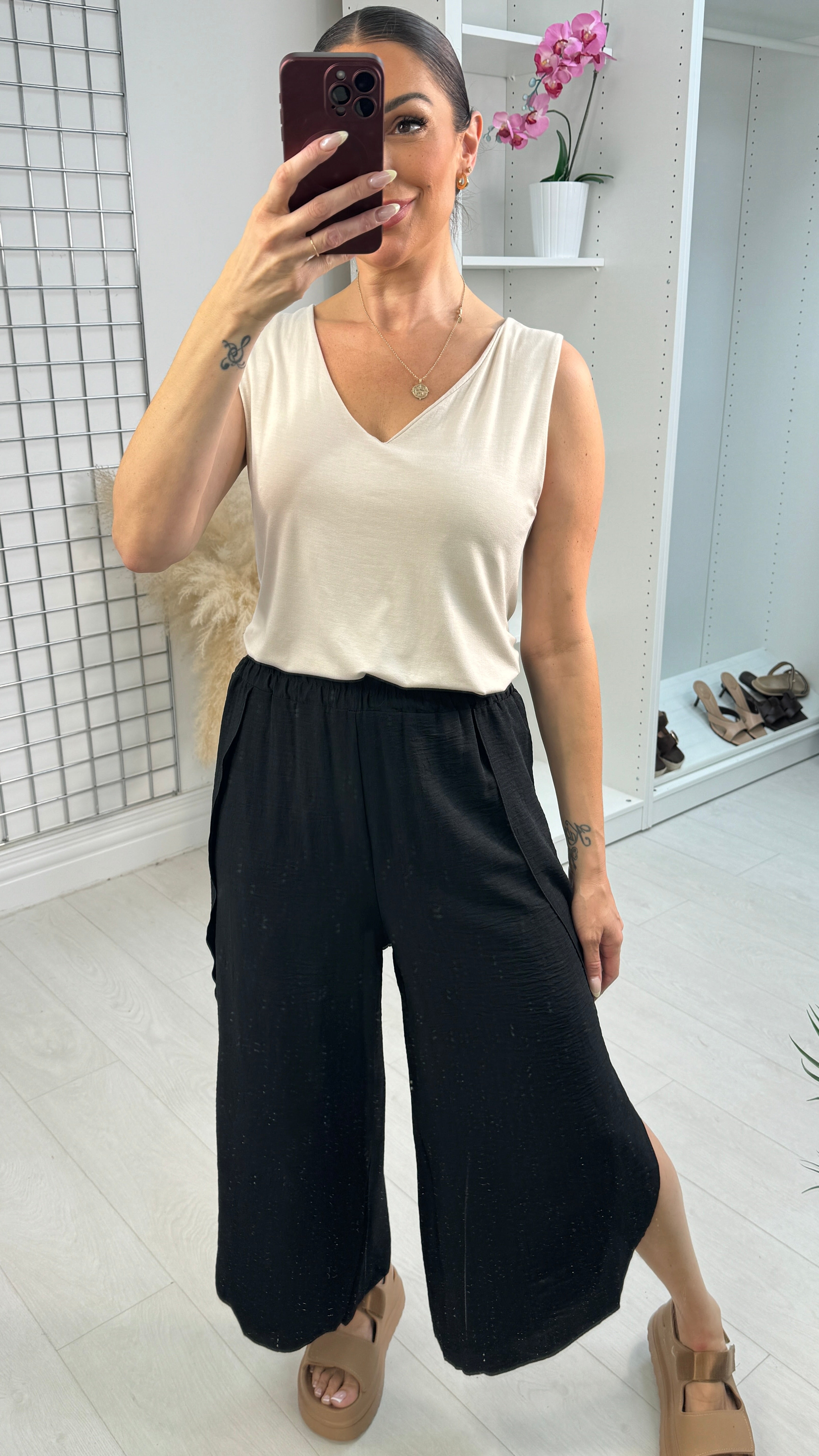 Paris Wide Leg Culotte Trousers