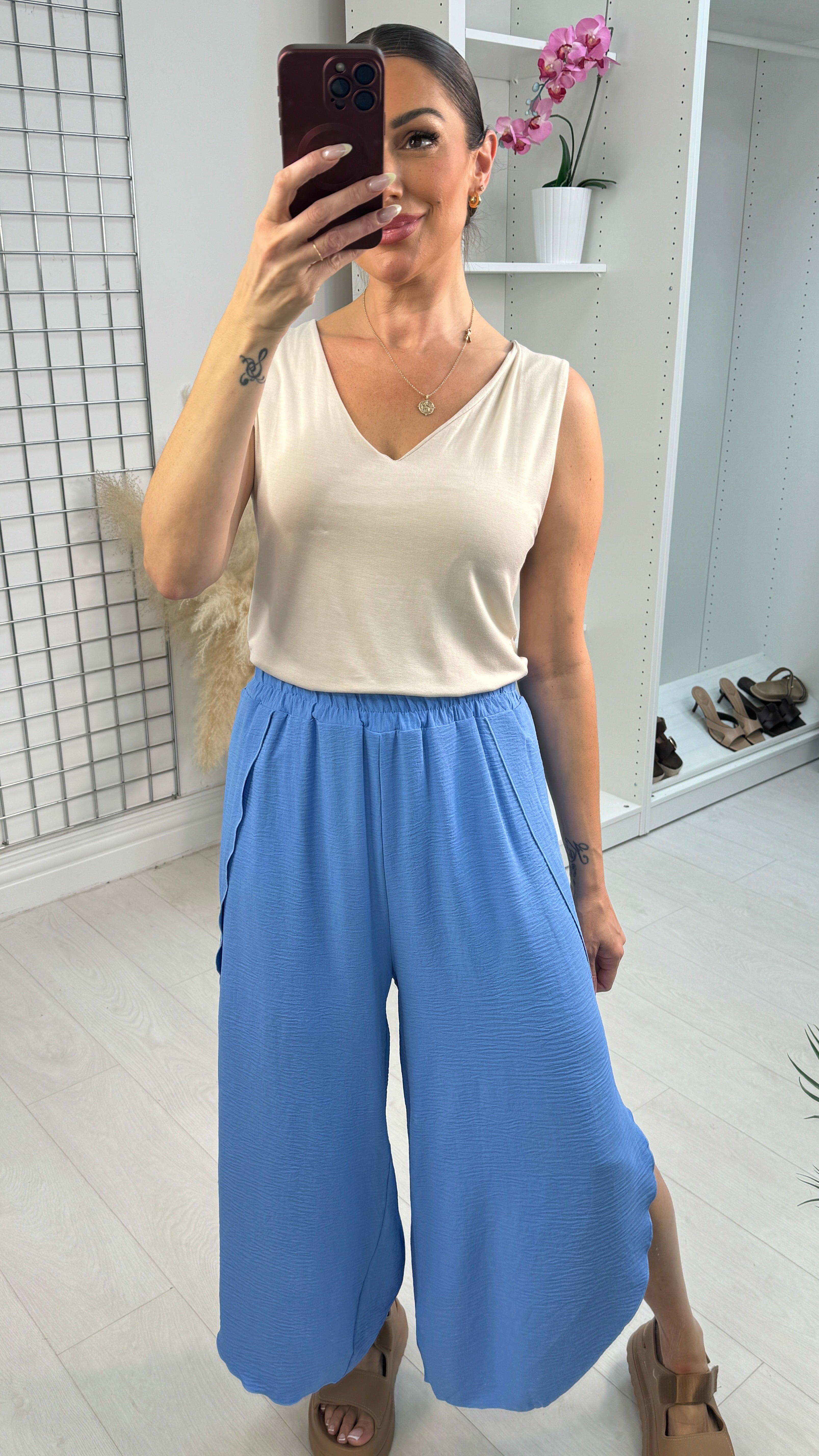 Paris Wide Leg Culotte Trousers