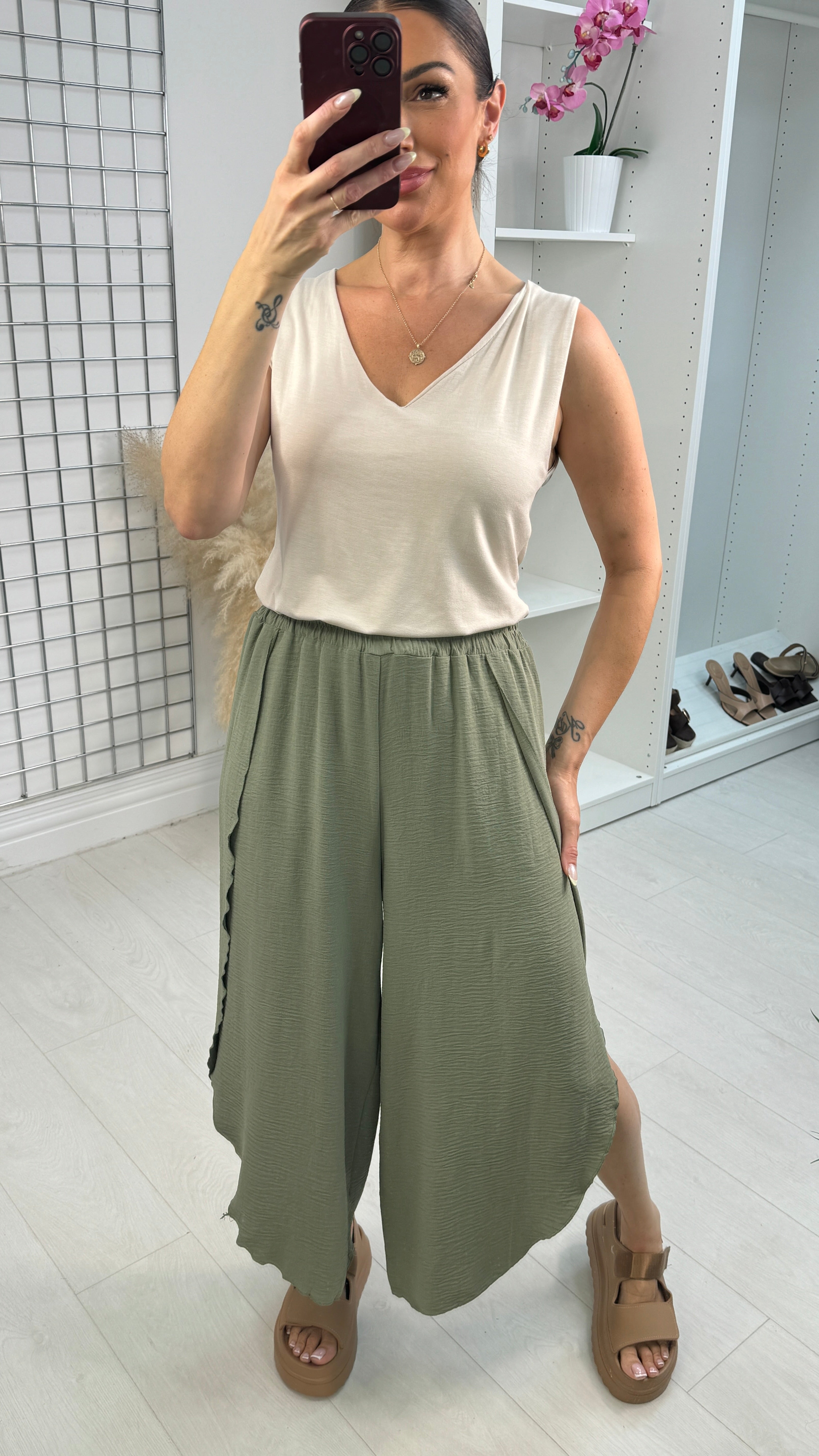 Paris Wide Leg Culotte Trousers