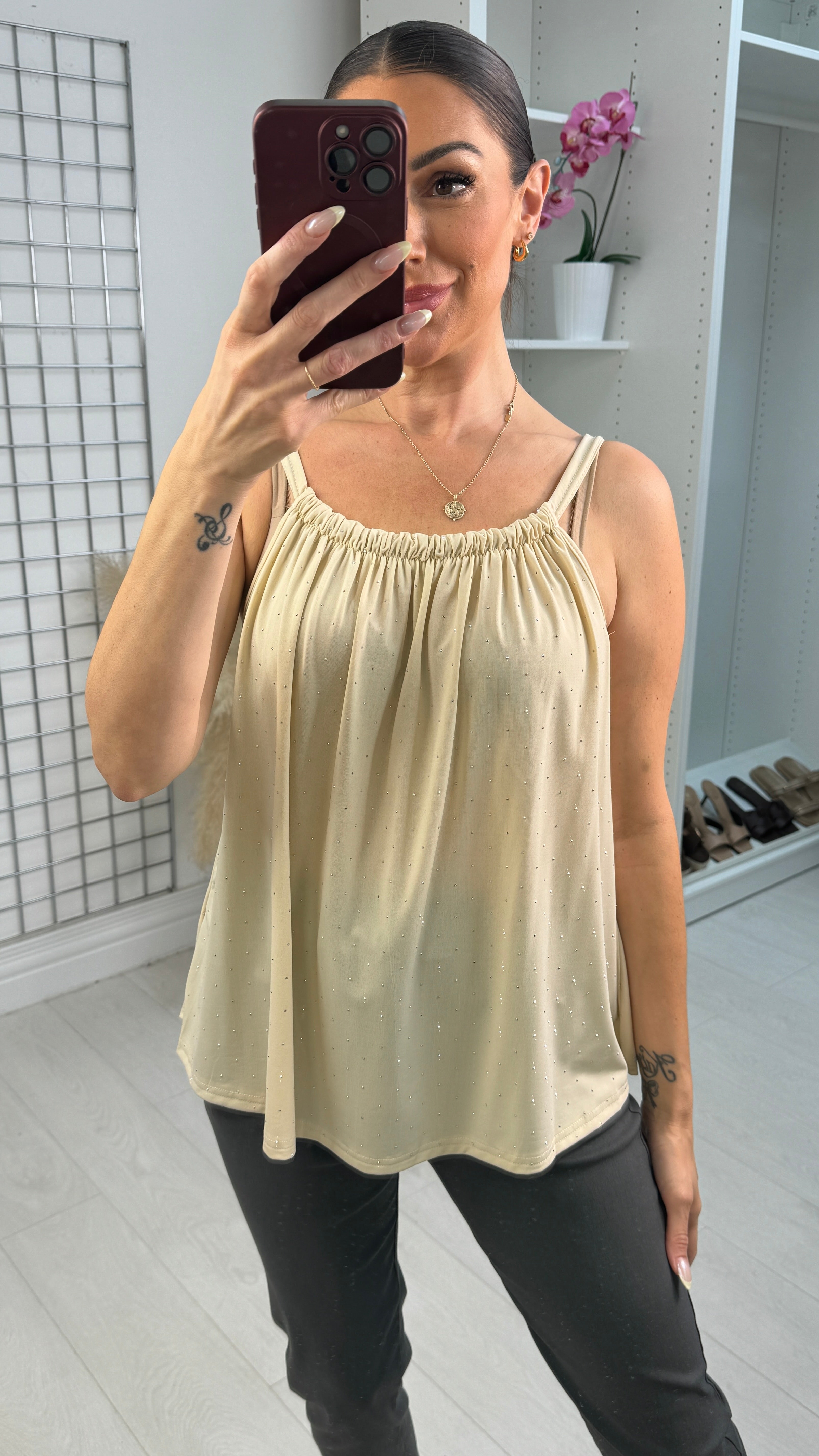 Kaleb Embellishment Cami Top