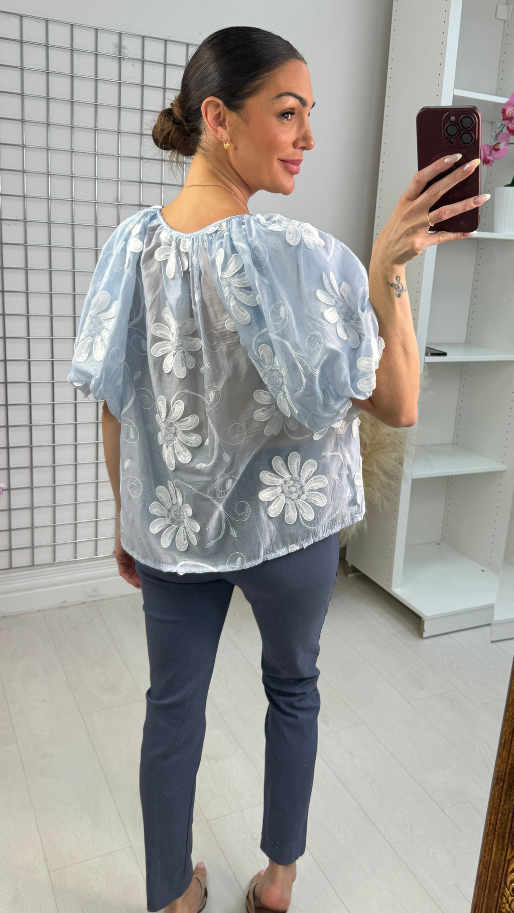 Emery Embroidered Floral Boho Top