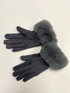 Deedee Faux Fur Suede Gloves