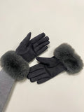 Deedee Faux Fur Suede Gloves