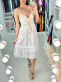Lennox Pearl Detail Embroidery Dress