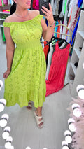 Melaney Broderie Anglaise Frill Hem Midi Dress