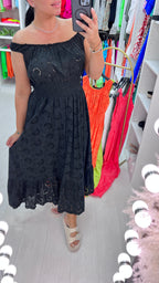 Melaney Broderie Anglaise Frill Hem Midi Dress