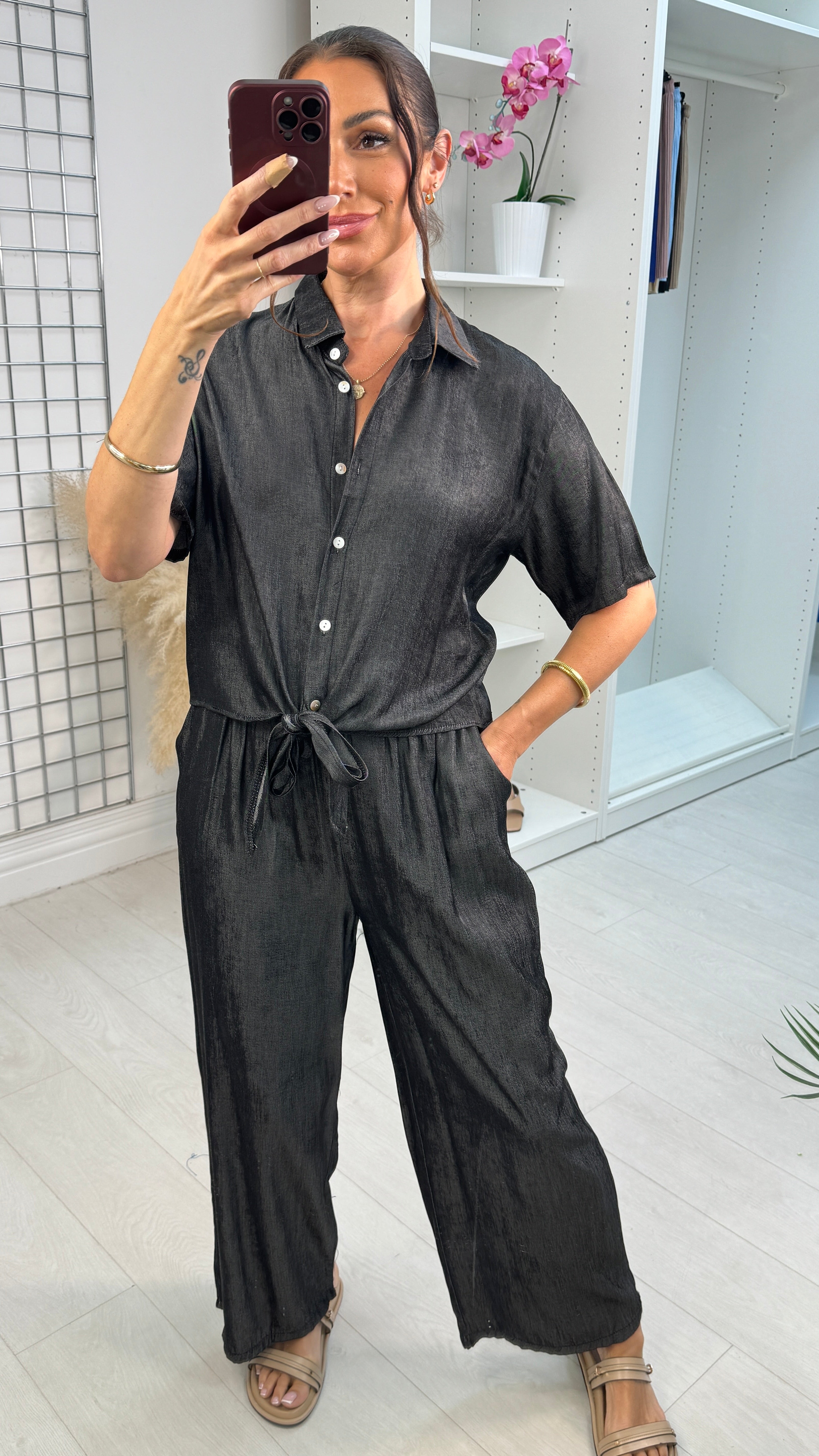 Benita Tie Front Denim Co-Ord Set