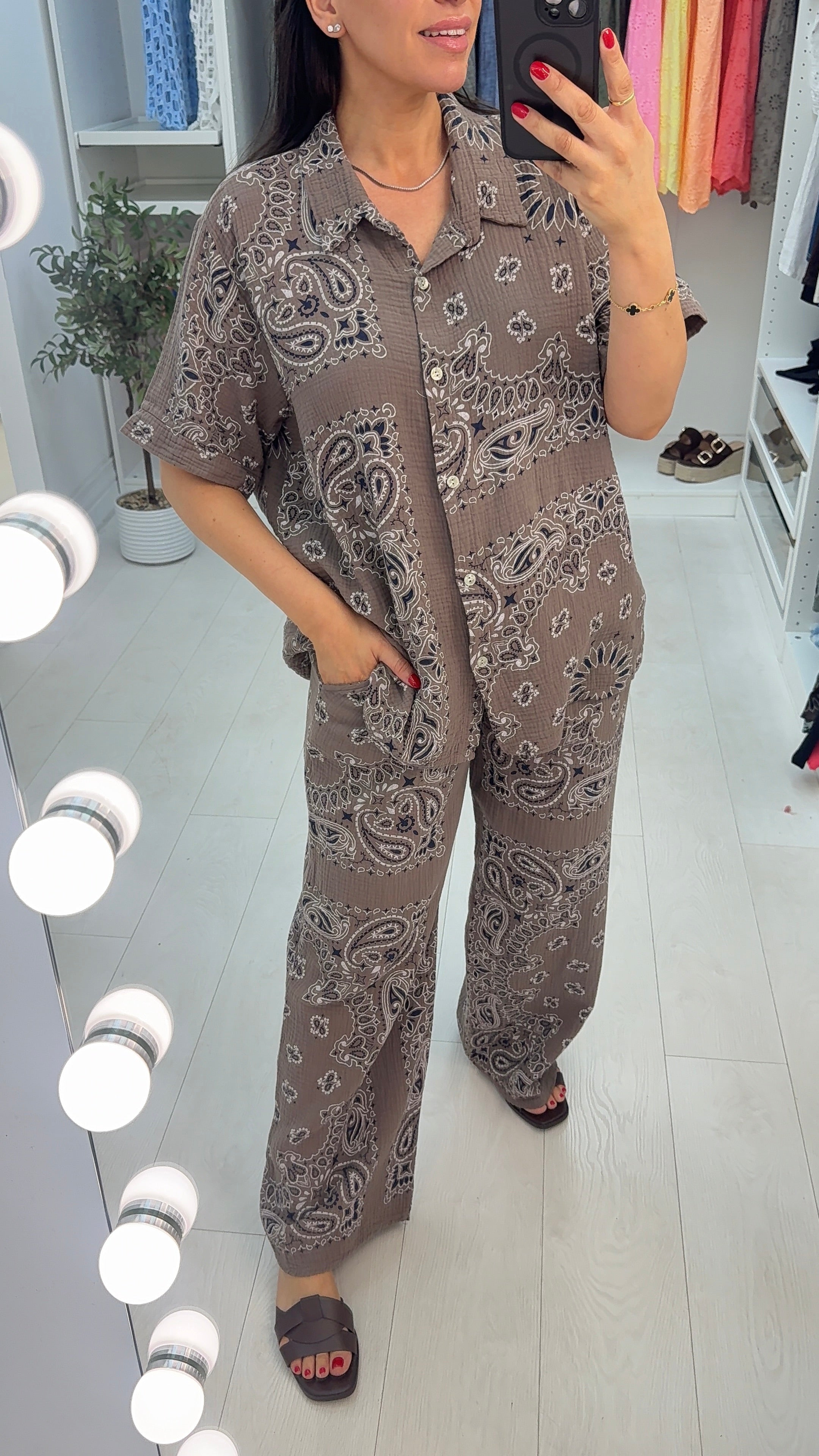 Stella Paisley Bandana Print Cheesecloth Co-Ord Set