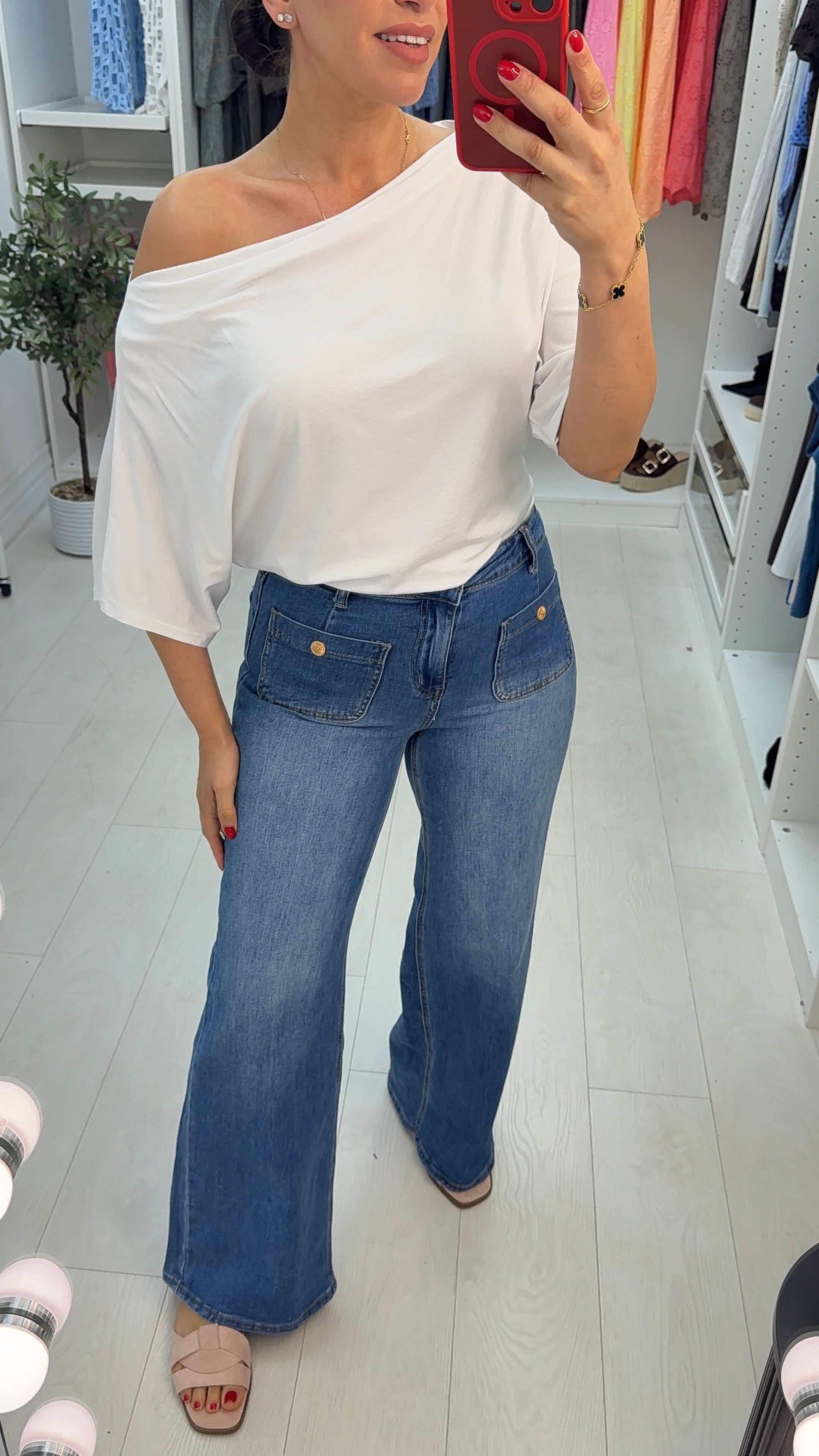 Poppy Plain Loose Fit Short Sleeve Top