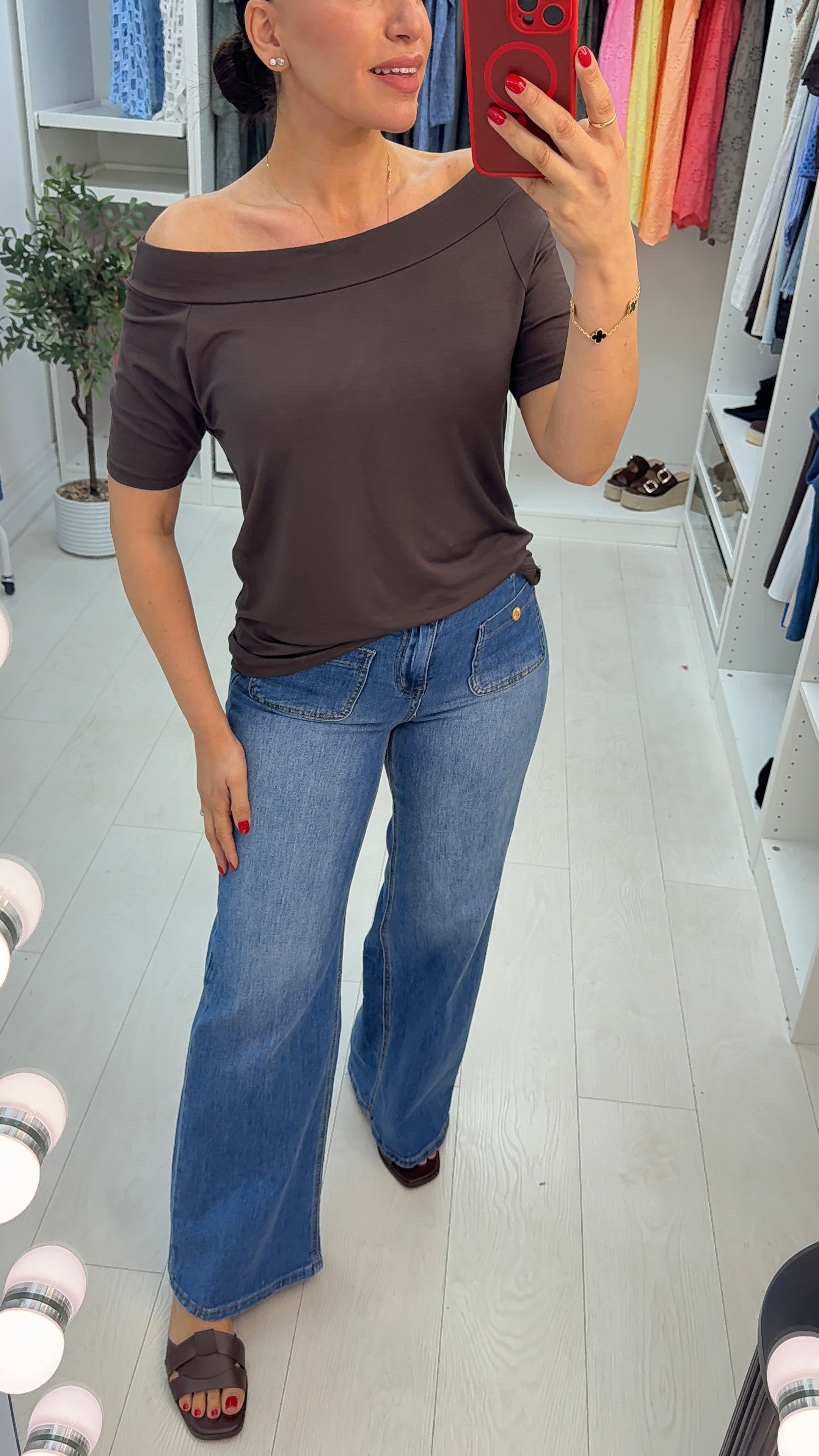 Roslin Plain Scoop Neck Top