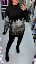 Margaret Sequin Detail Knitted Jumper Dress