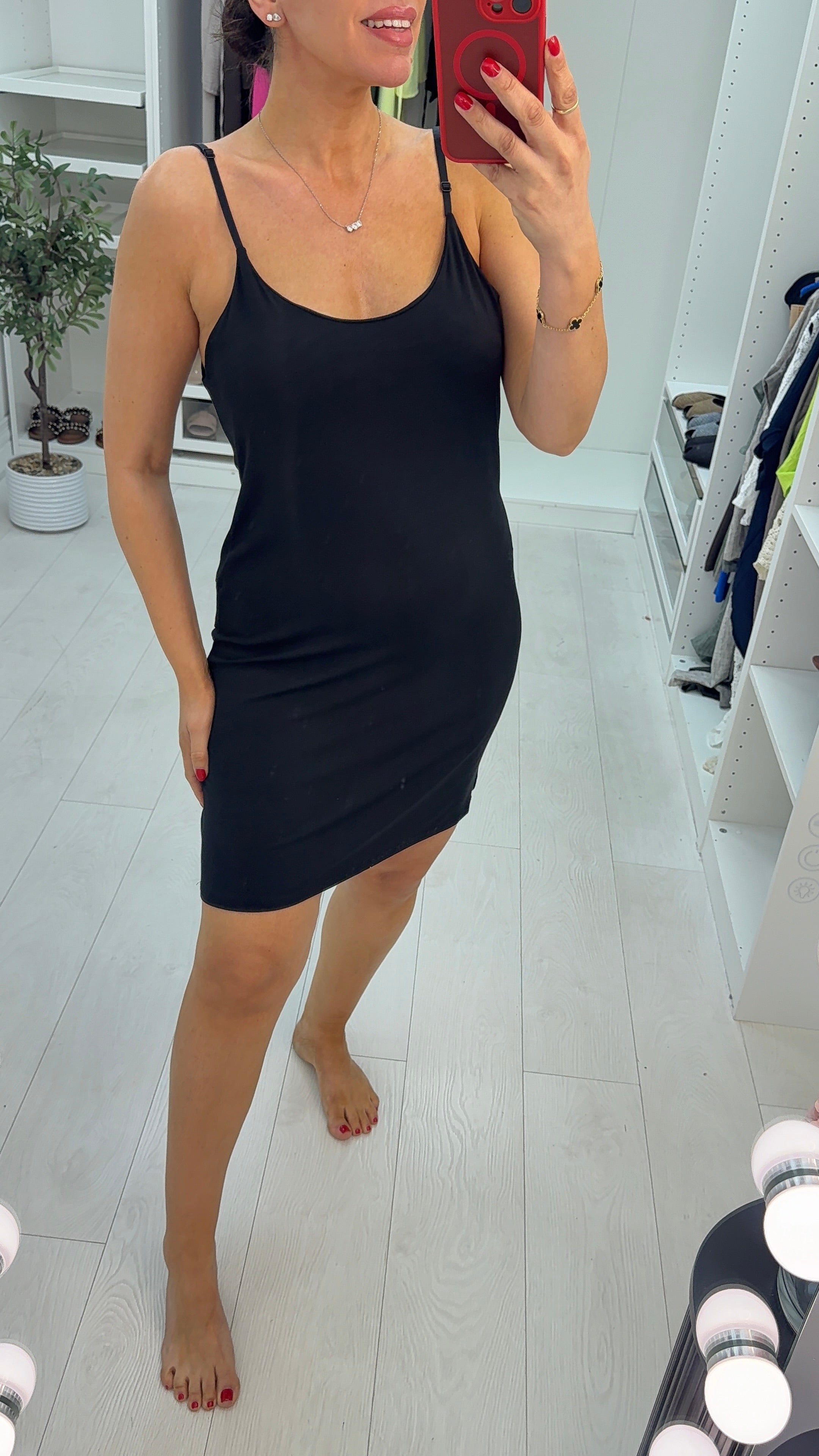 Nalia Plain Soft Stretch Slip Dress
