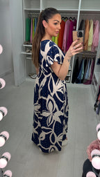 Porsche Abstract Print Magic Maxi Dress