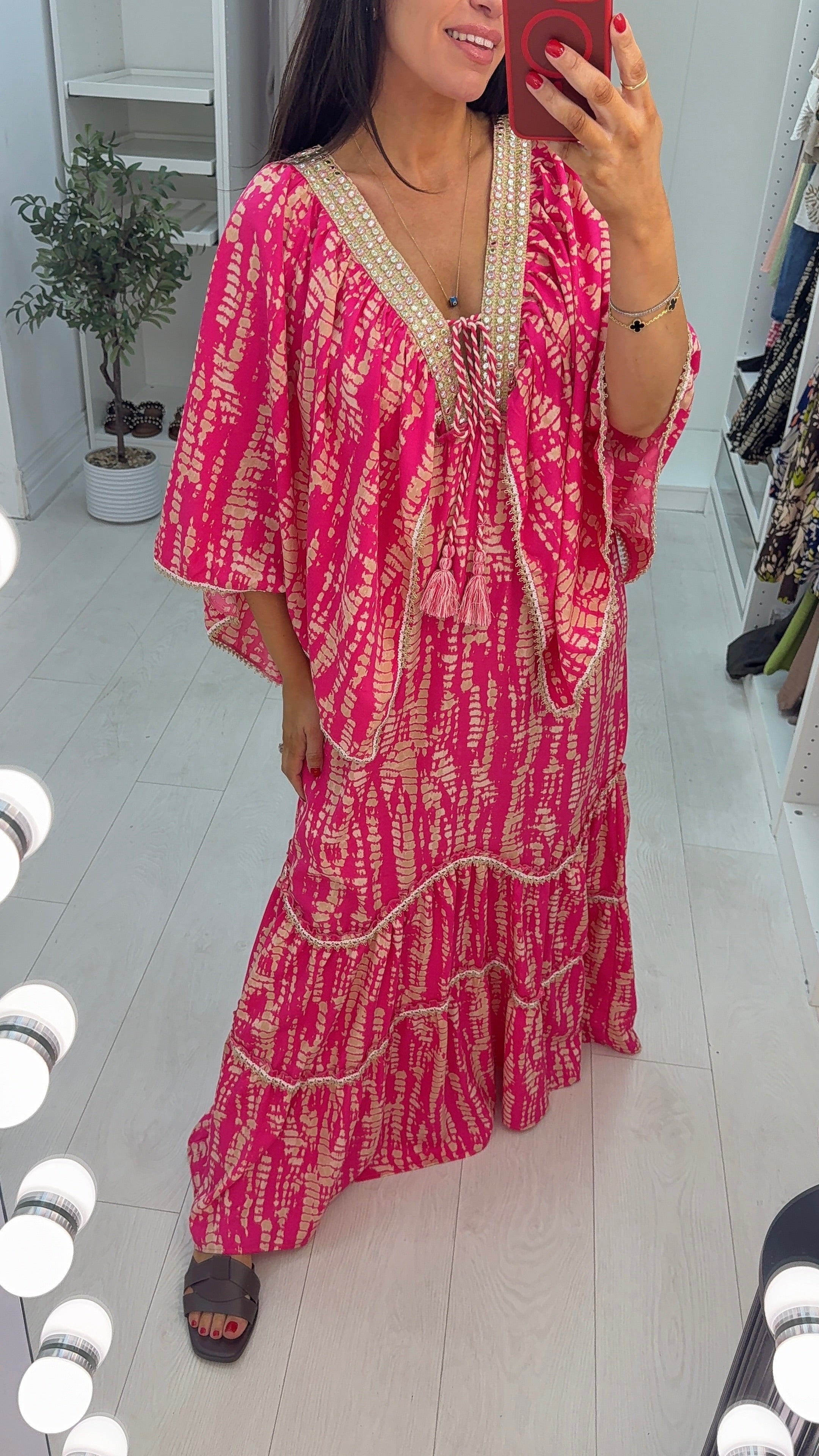 Evora Embellished Boho Maxi Dress