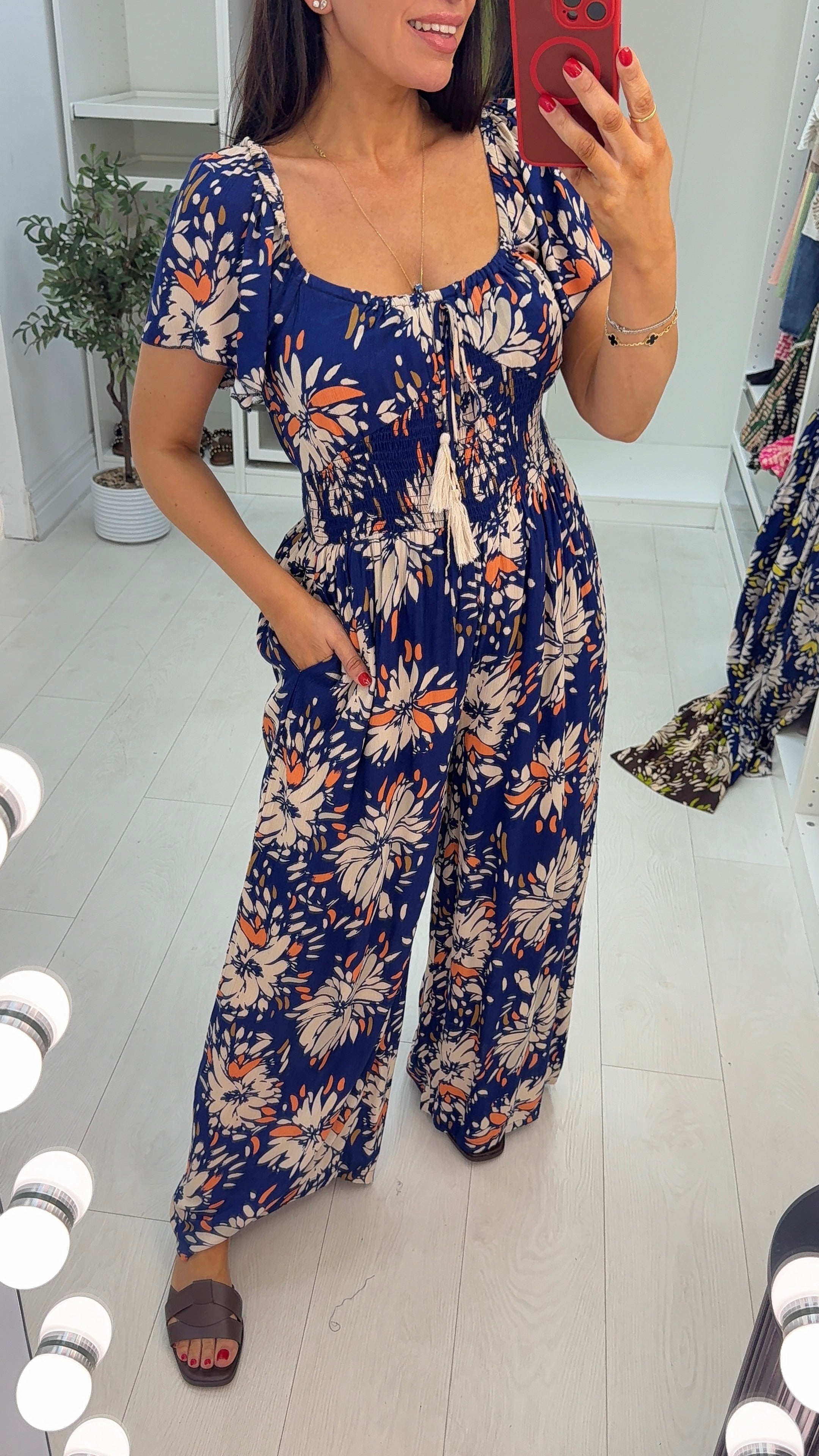 Celestia Floral Off-Shoulder Jumpsuit