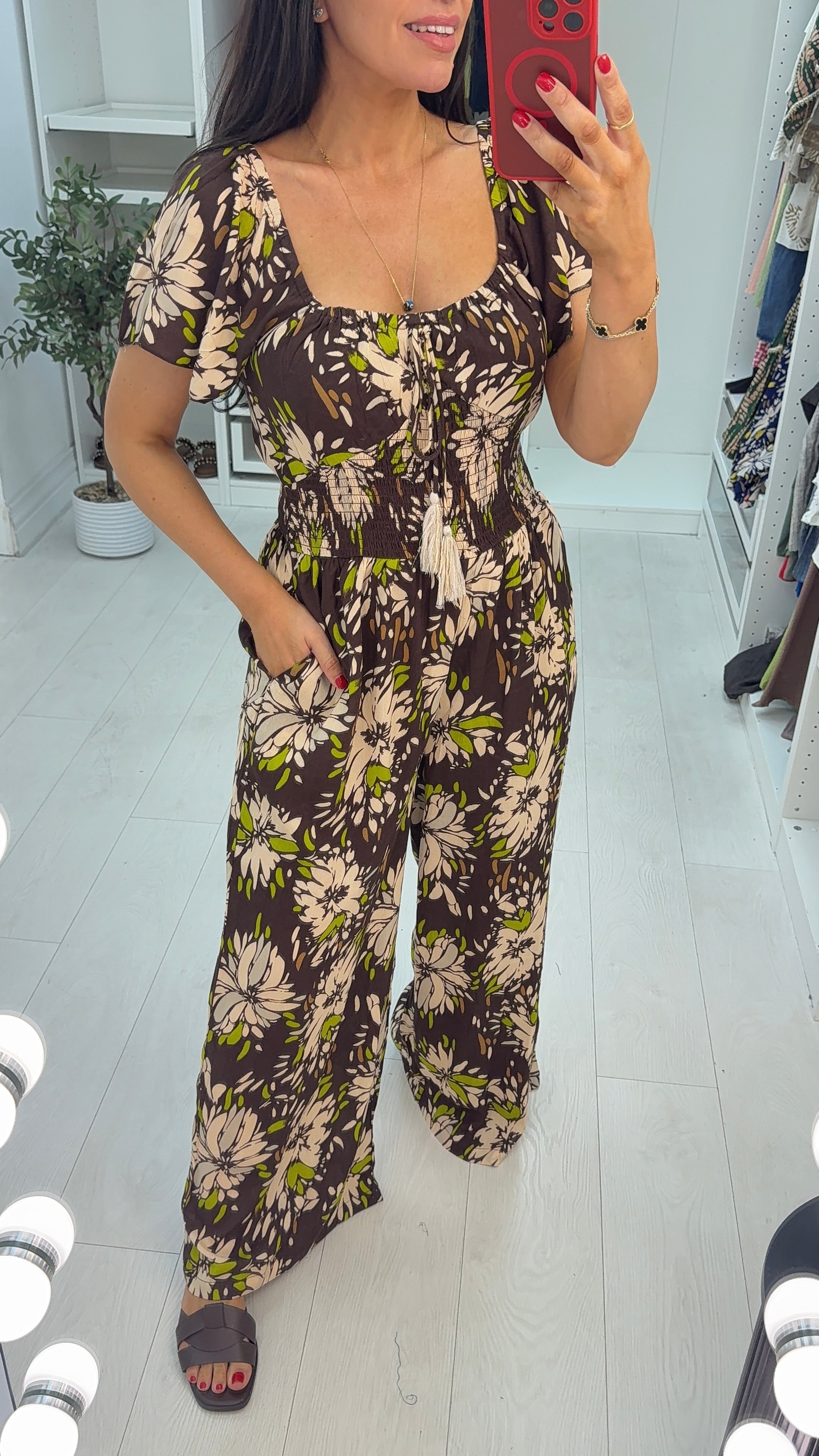Celestia Floral Off-Shoulder Jumpsuit