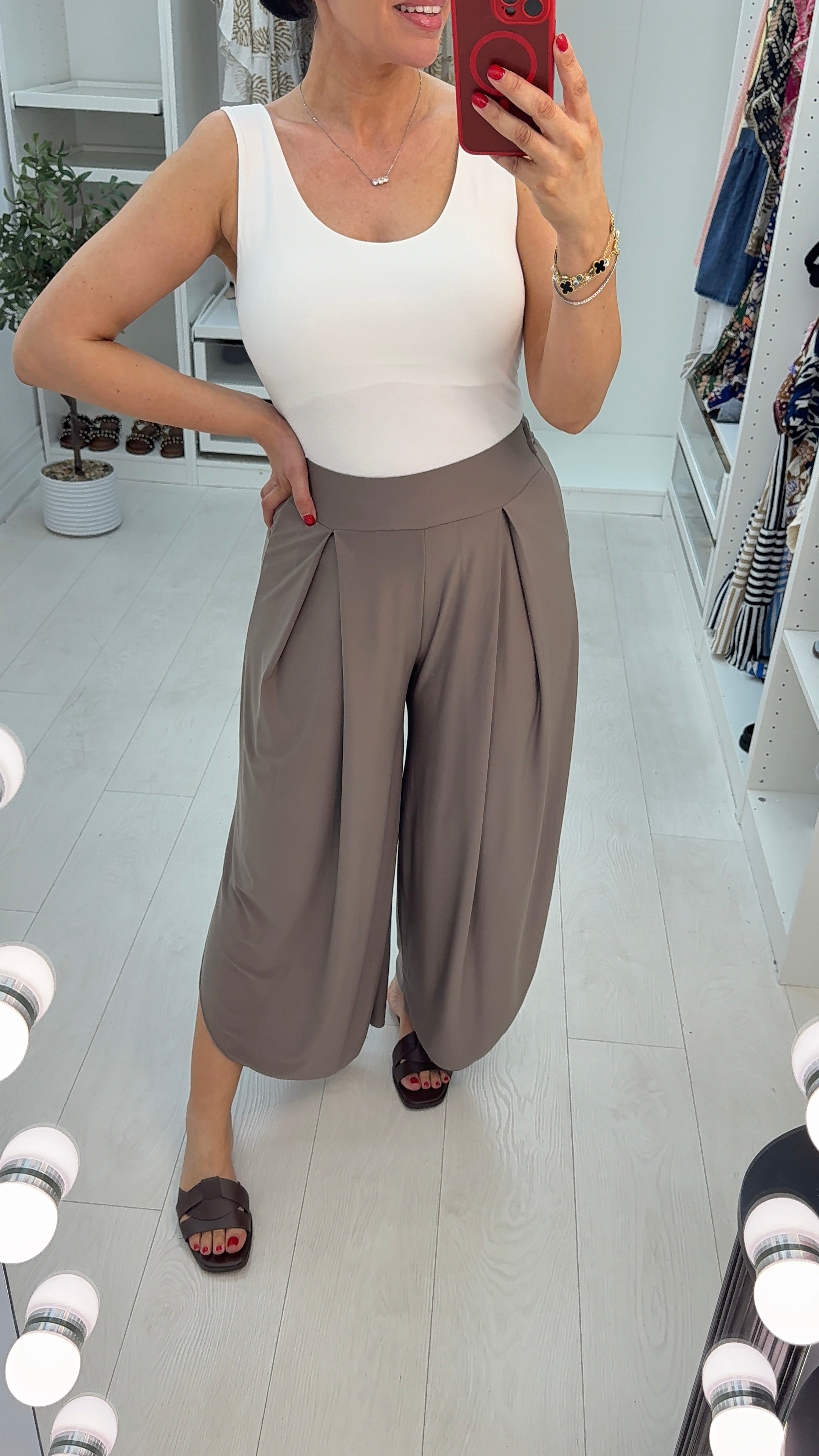 Nalana Wide Leg Culotte Trousers