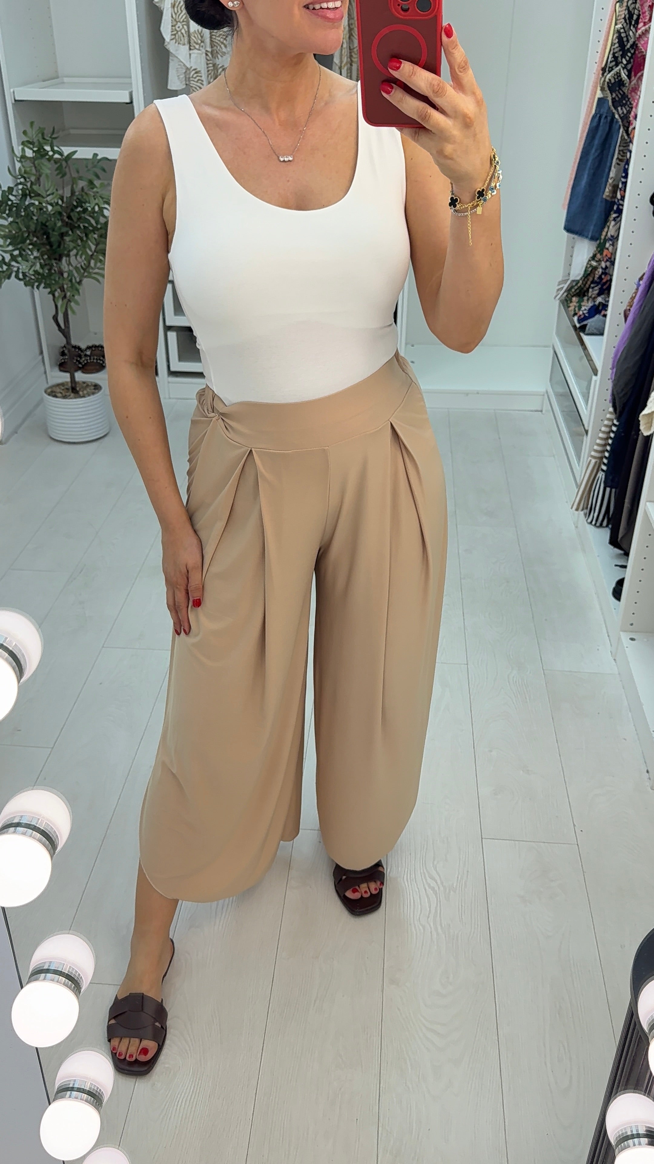 Nalana Wide Leg Culotte Trousers