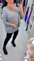 Candace Cold Shoulder Double Layered Jumper