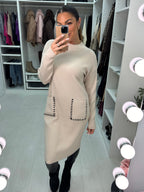 Lucy Pocket Detailed Knit Jumper Dress
