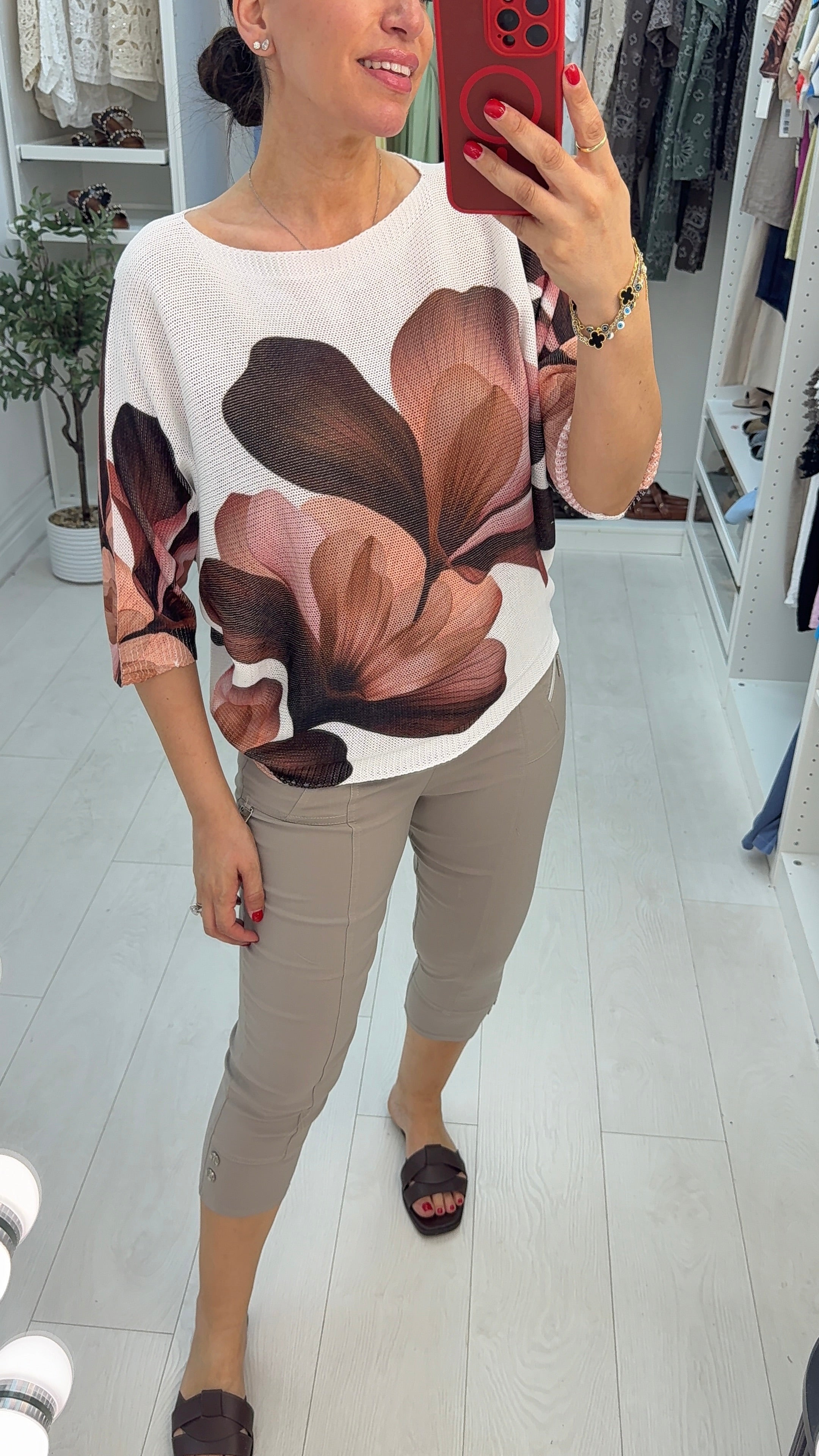 Emberly Floral Print Batwing Top