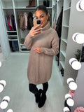 Rachael Ribbed Roll Neck Knit Dress