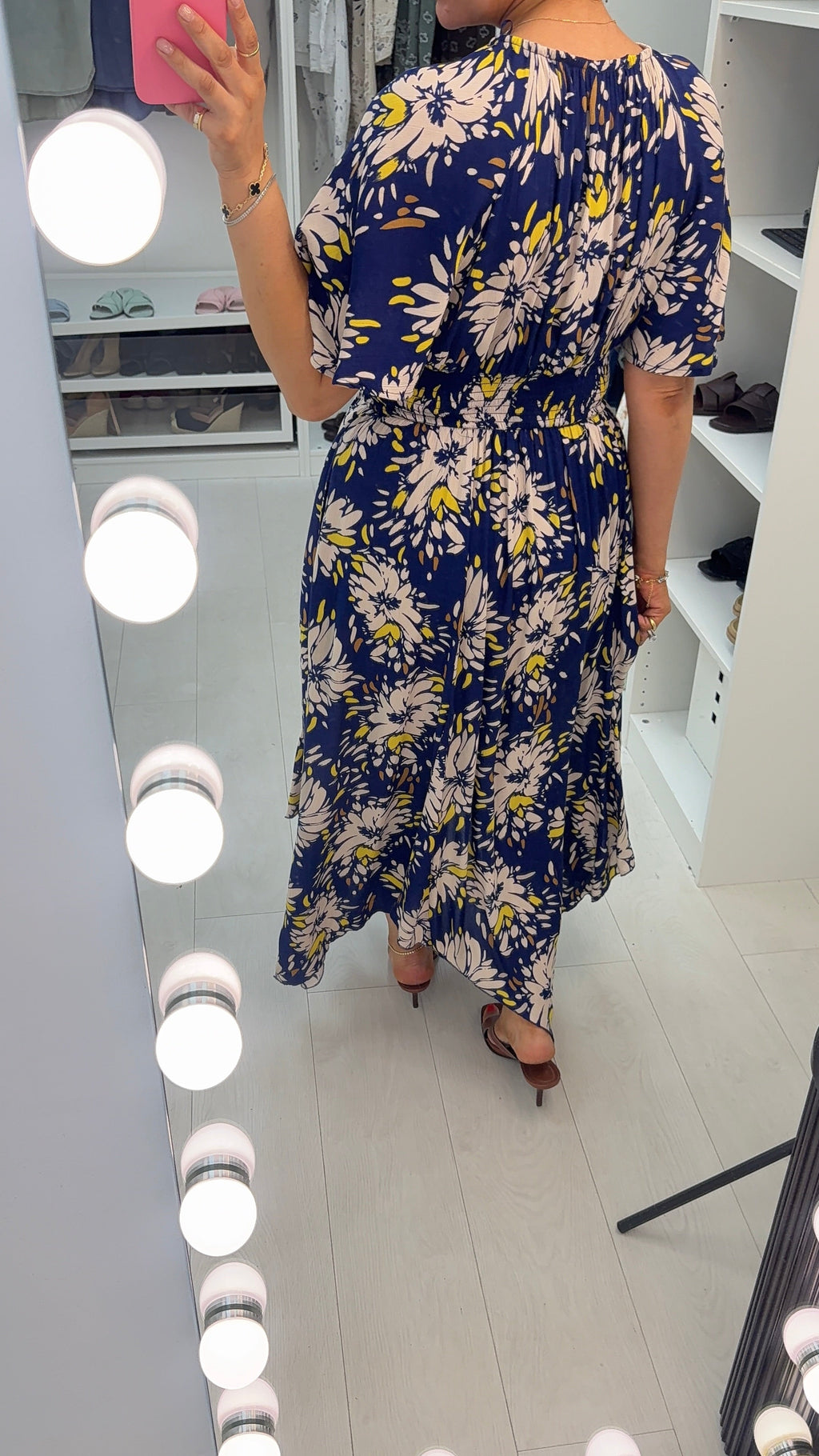 Dora Floral Shirred Maxi Dress