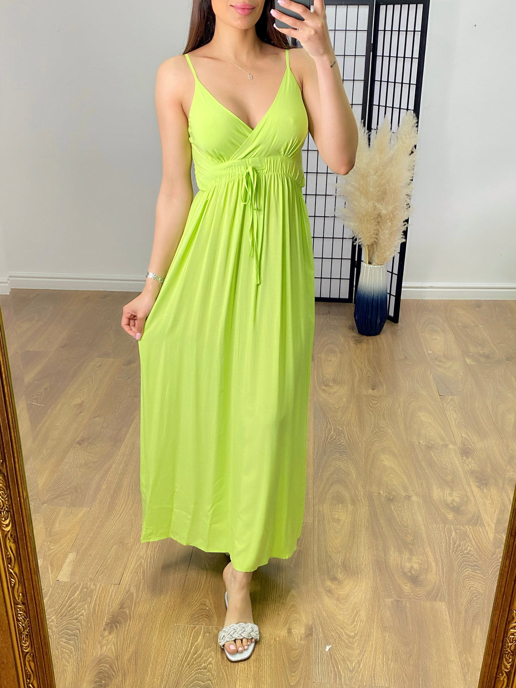 Nerja Cross Front Drawstring Maxi Dress