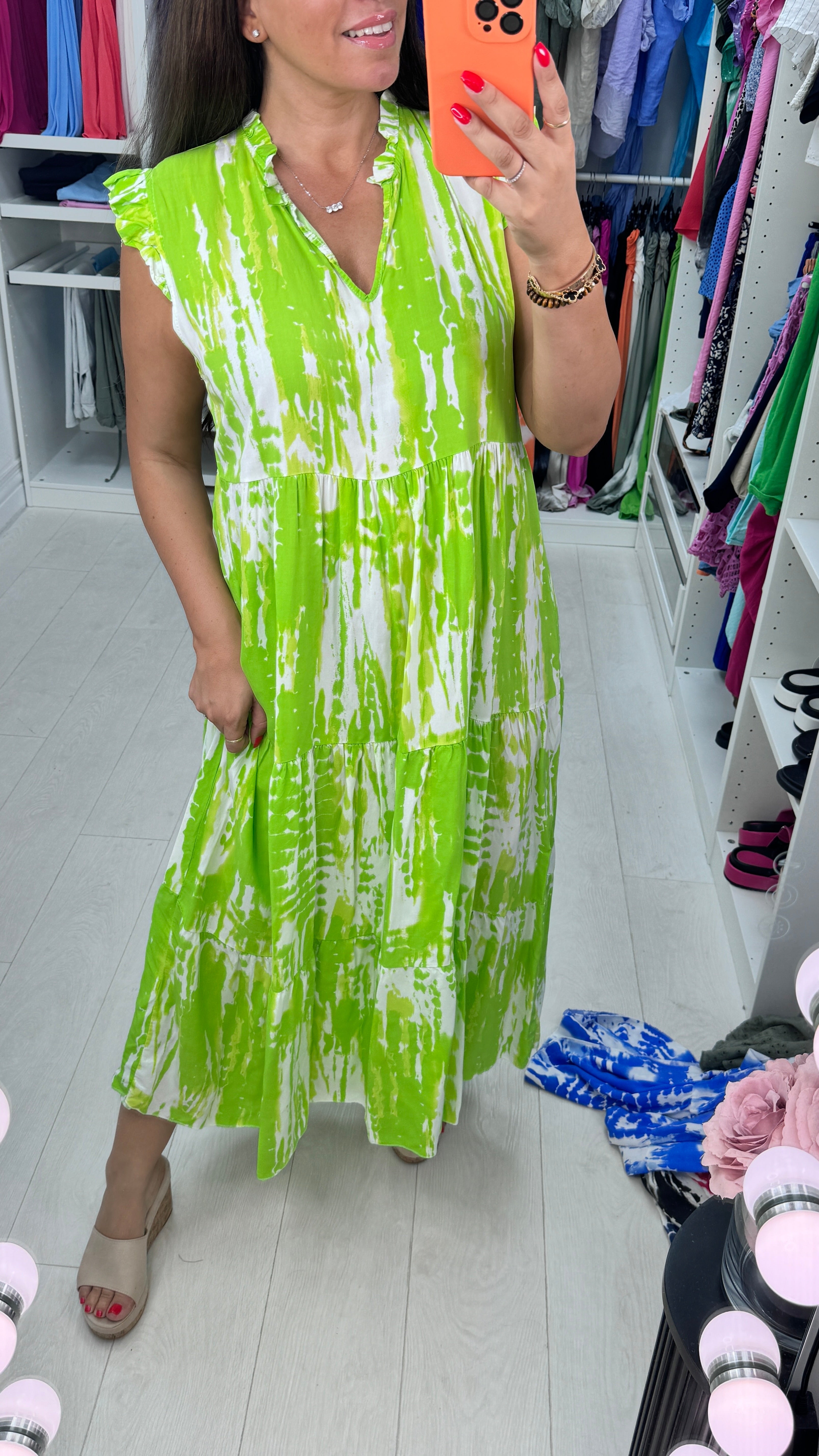 Twinkle Abstract Smock Maxi Dress