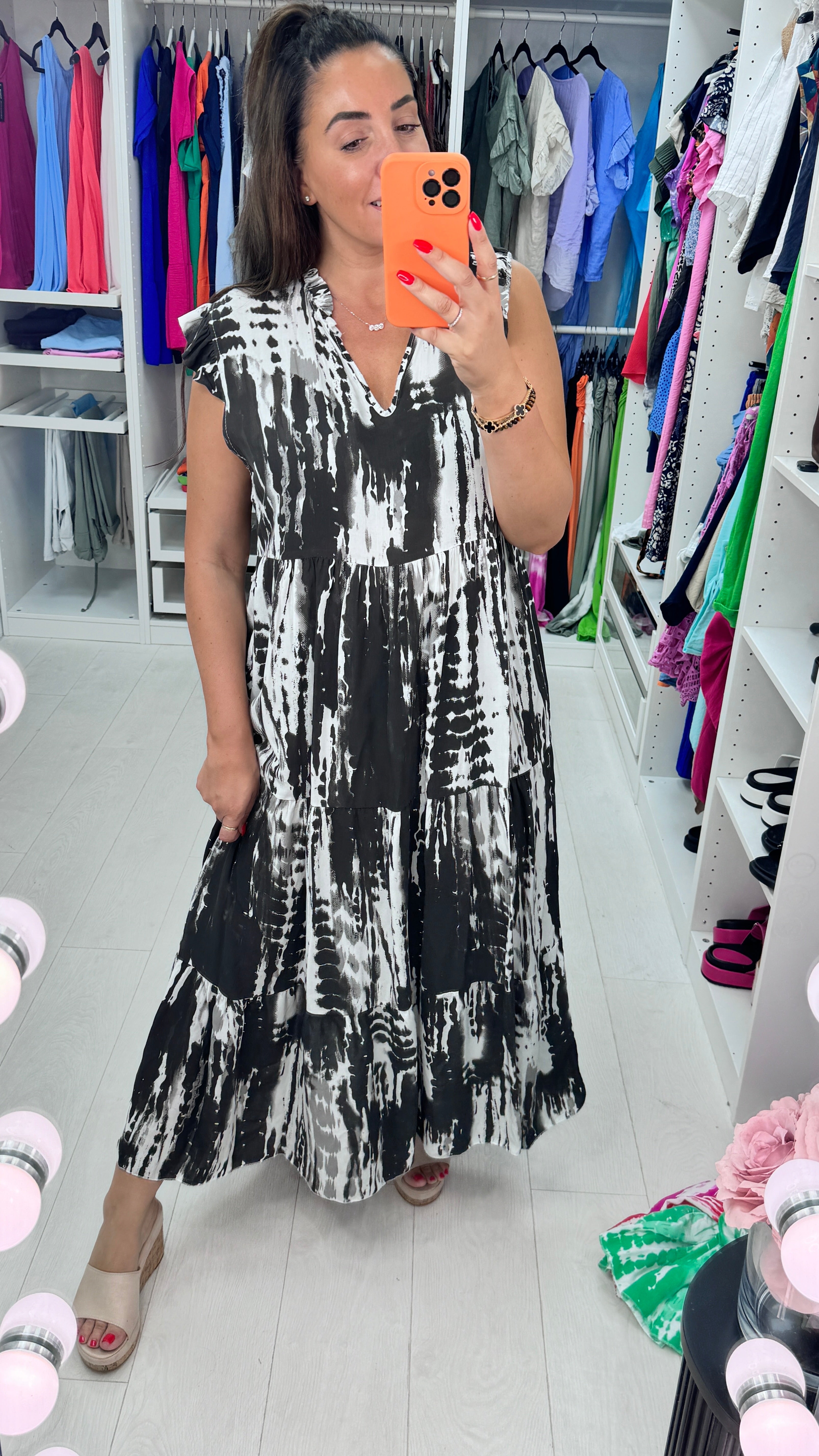 Twinkle Abstract Smock Maxi Dress