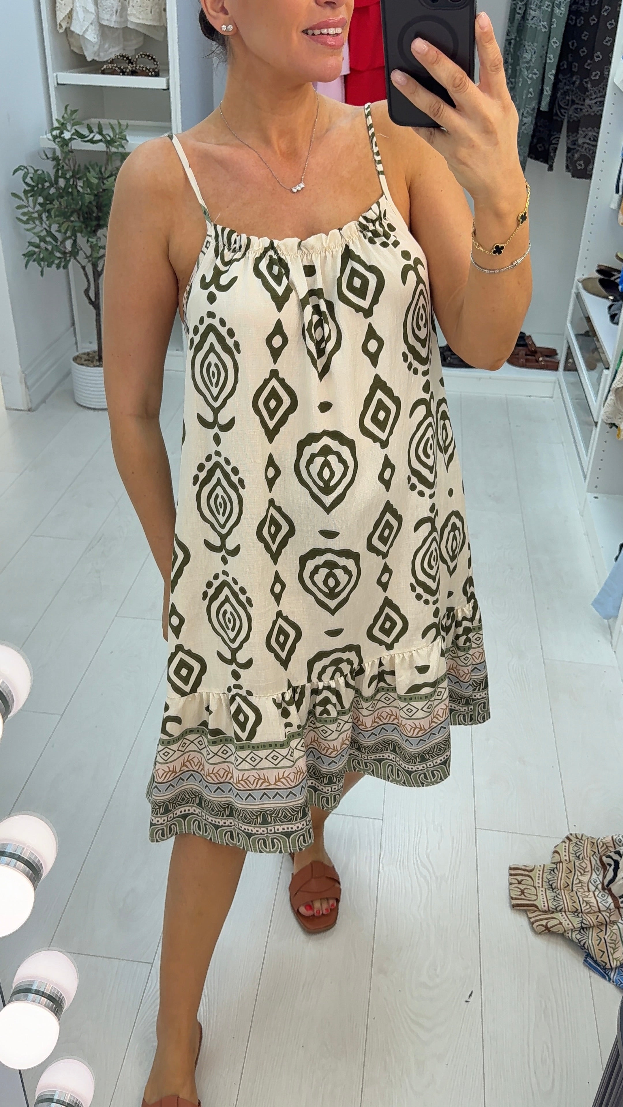 Minka Strappy Loose Fit Midi Dress