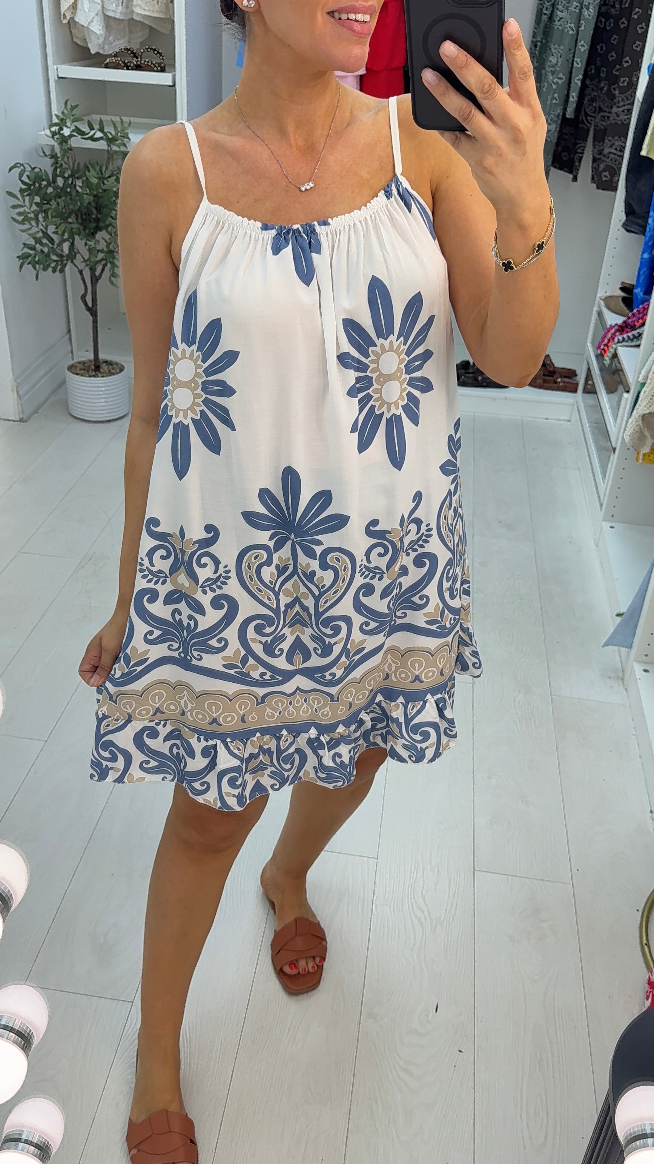 Oriane Strappy Loose Fit Midi Dress