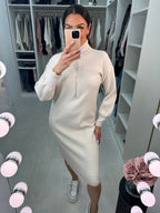 Ava Zip Front Jumper Dress