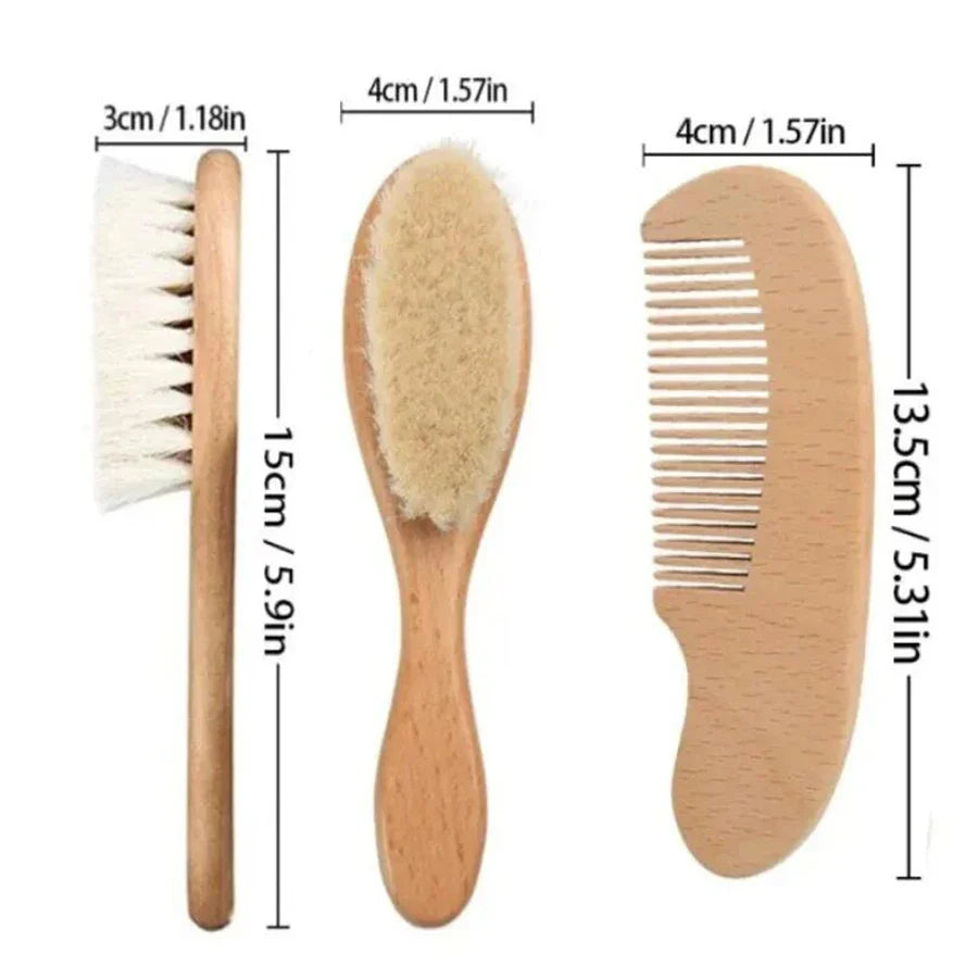 2pcs Bamboo Baby Comb Set