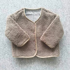 Reservable Plaid Plush Jacket