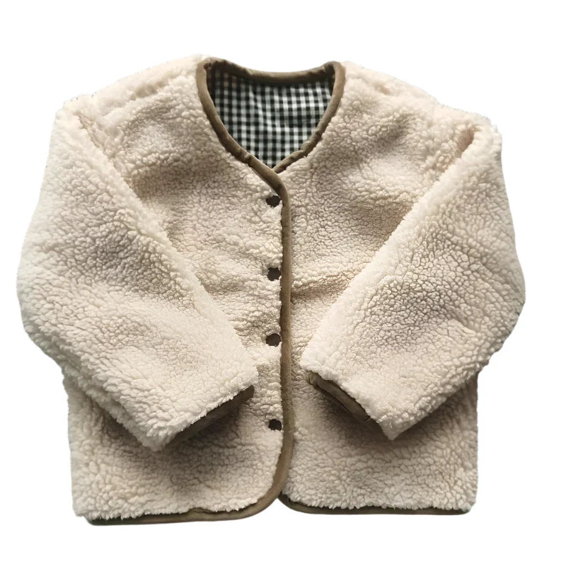 Reservable Plaid Plush Jacket
