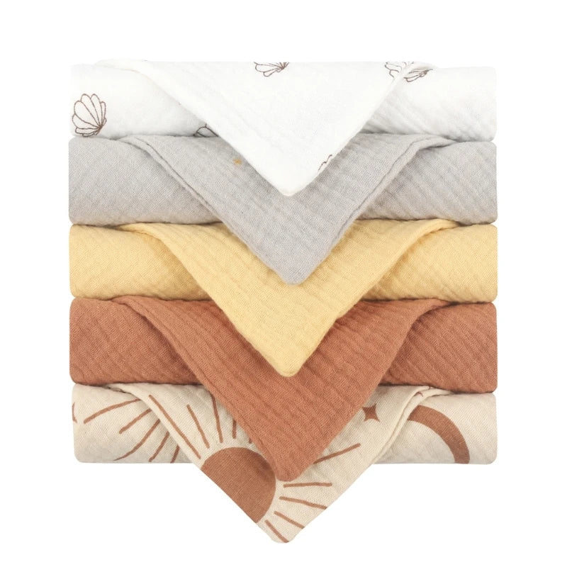 5-Pack Multi Use Cotton Burp Cloths