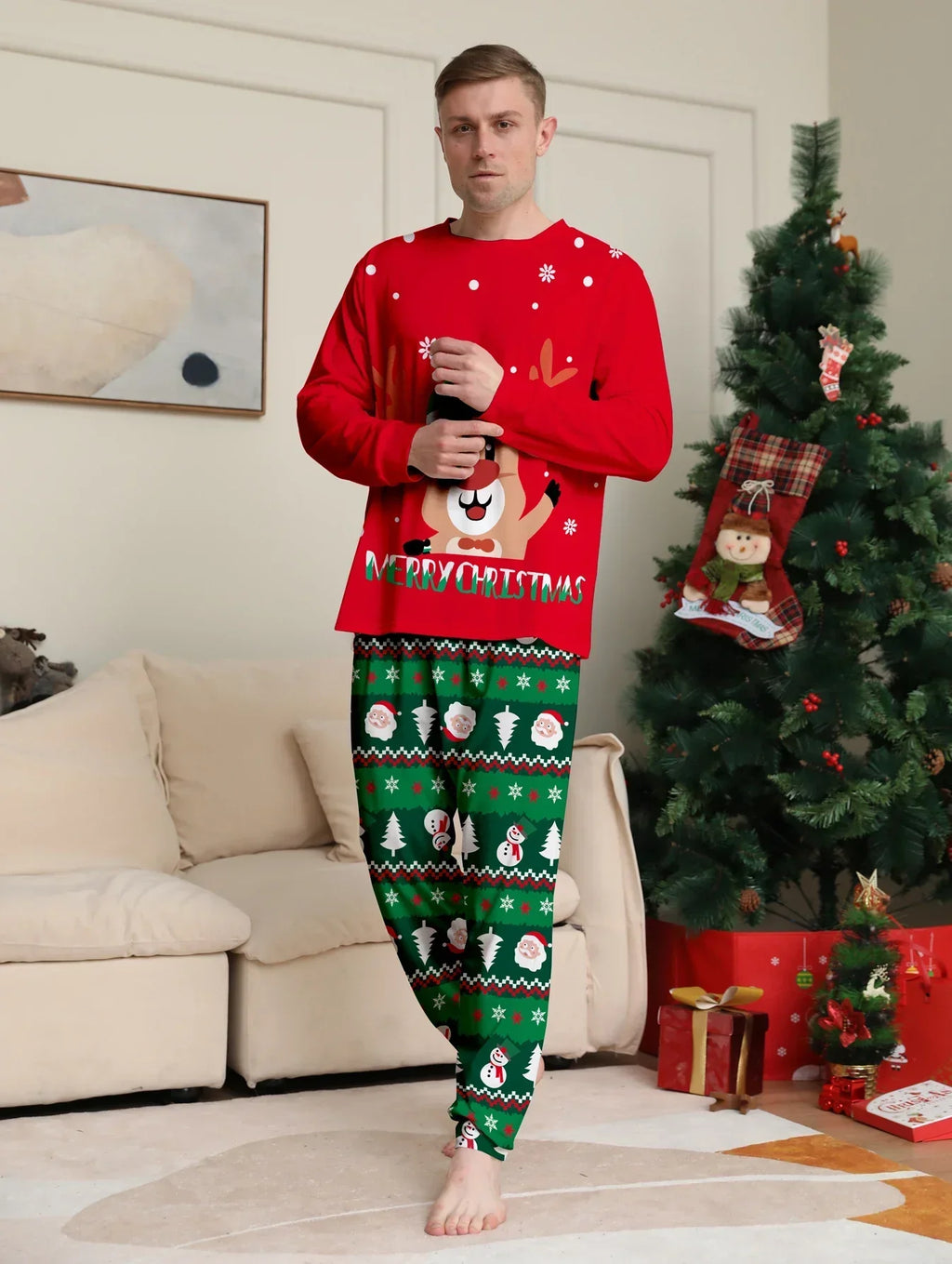 Cute Christmas Family Matching Pajamas Set