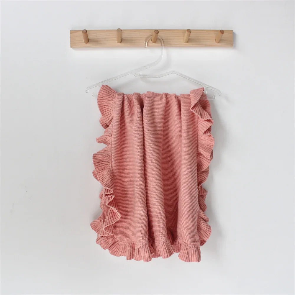 Ruffle Knit Blanket