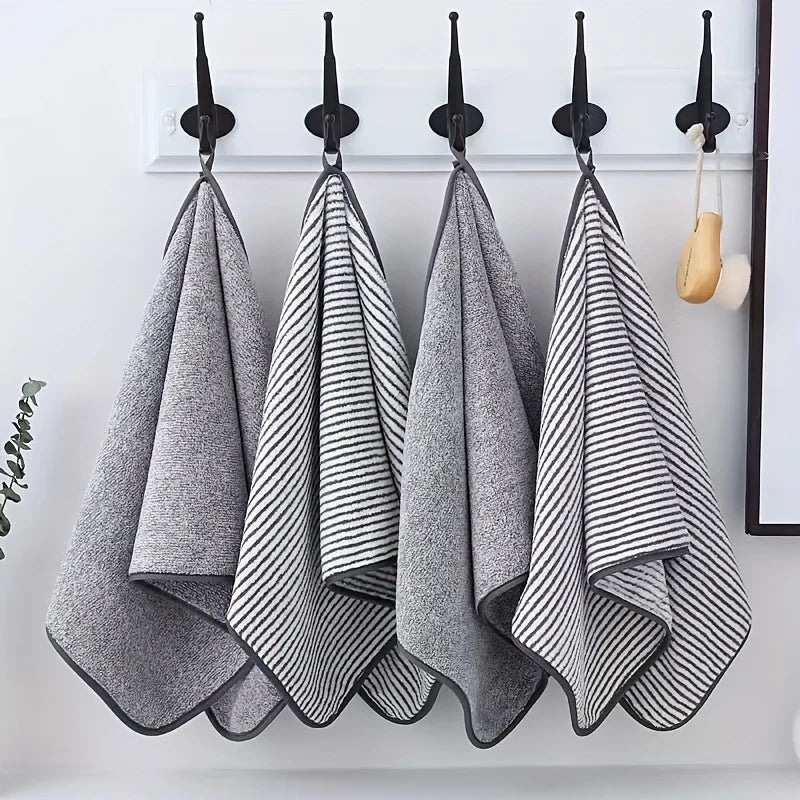 Striped Bamboo Hand Towel