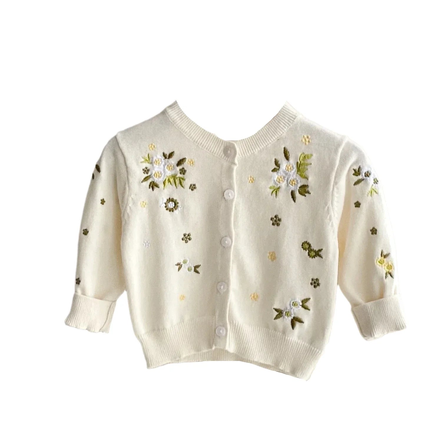 Flower Embroidery Baby Cardigan