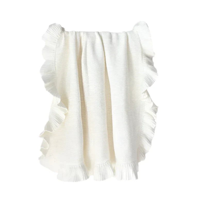 Ruffle Knit Blanket