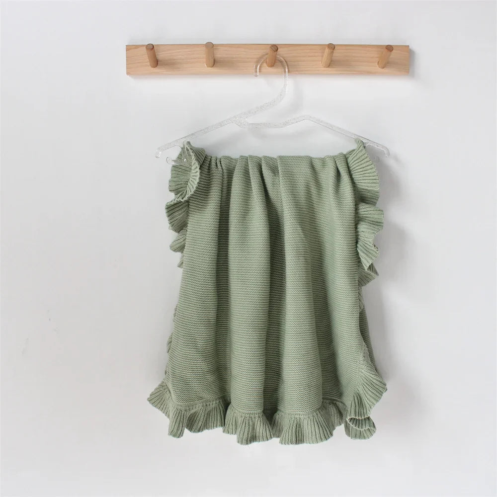 Ruffle Knit Blanket