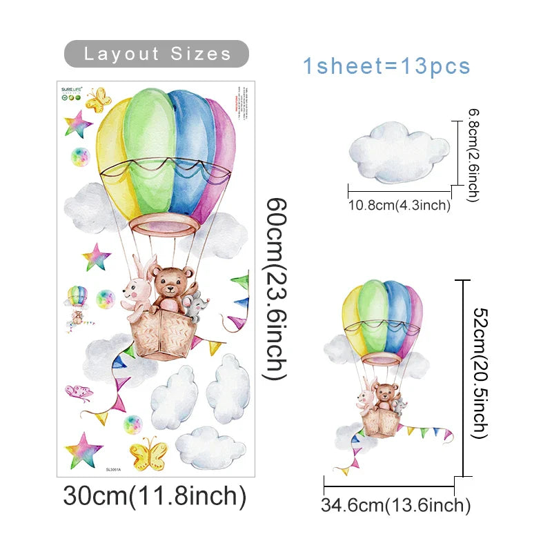 Balloon Buddies Wall Decals