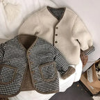 Reservable Plaid Plush Jacket